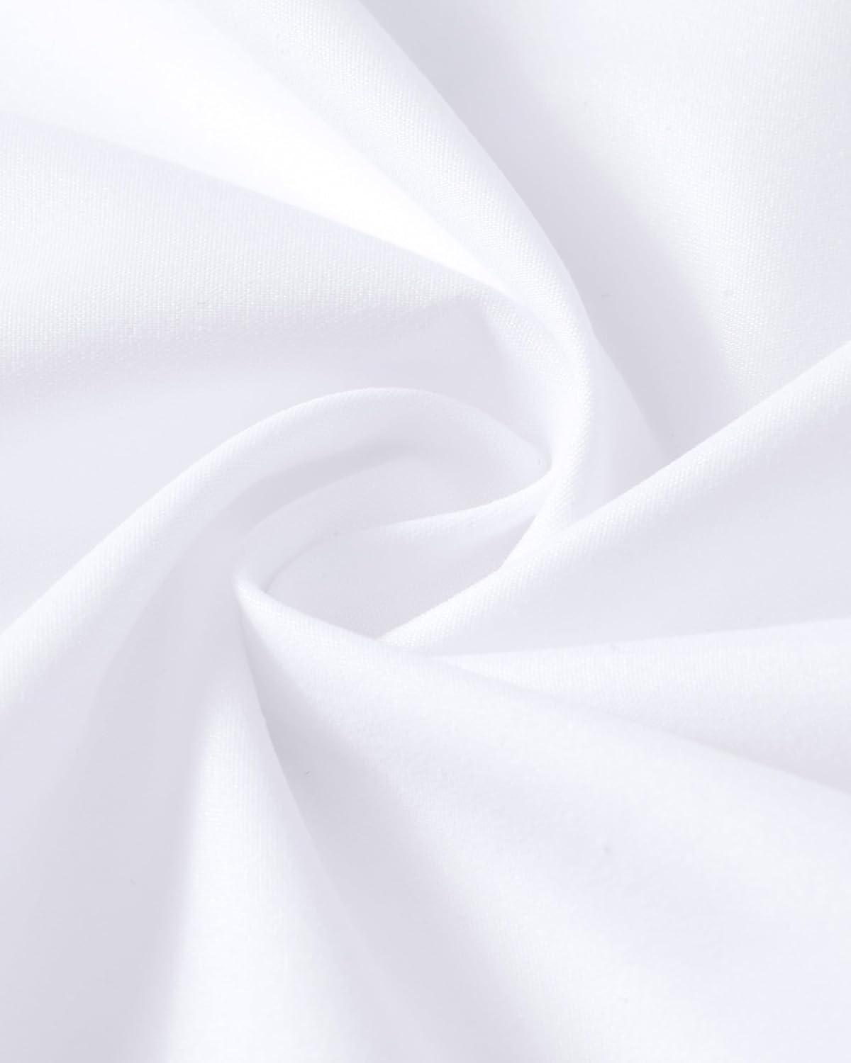 imageAlimens amp Gentle Mens Short Sleeve Dress Shirt Wrinkle Free Wedding Business Casual Summer Button Down Shirt with PocketWhite