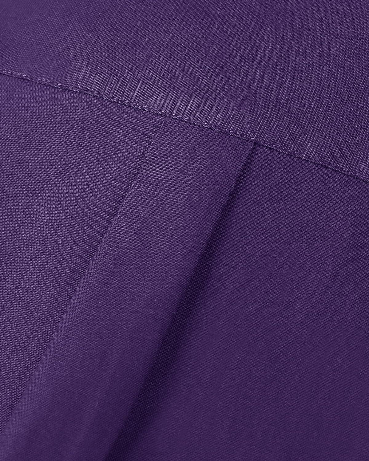 imageAlimens amp Gentle Mens Short Sleeve Oxford Shirt Regular Fit Button Down Collar Shirts with PocketDark Purple