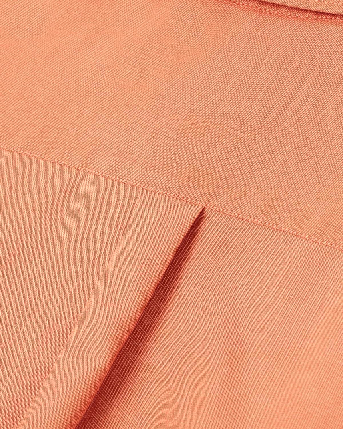 imageAlimens amp Gentle Mens Short Sleeve Oxford Shirt Regular Fit Button Down Collar Shirts with PocketOrange