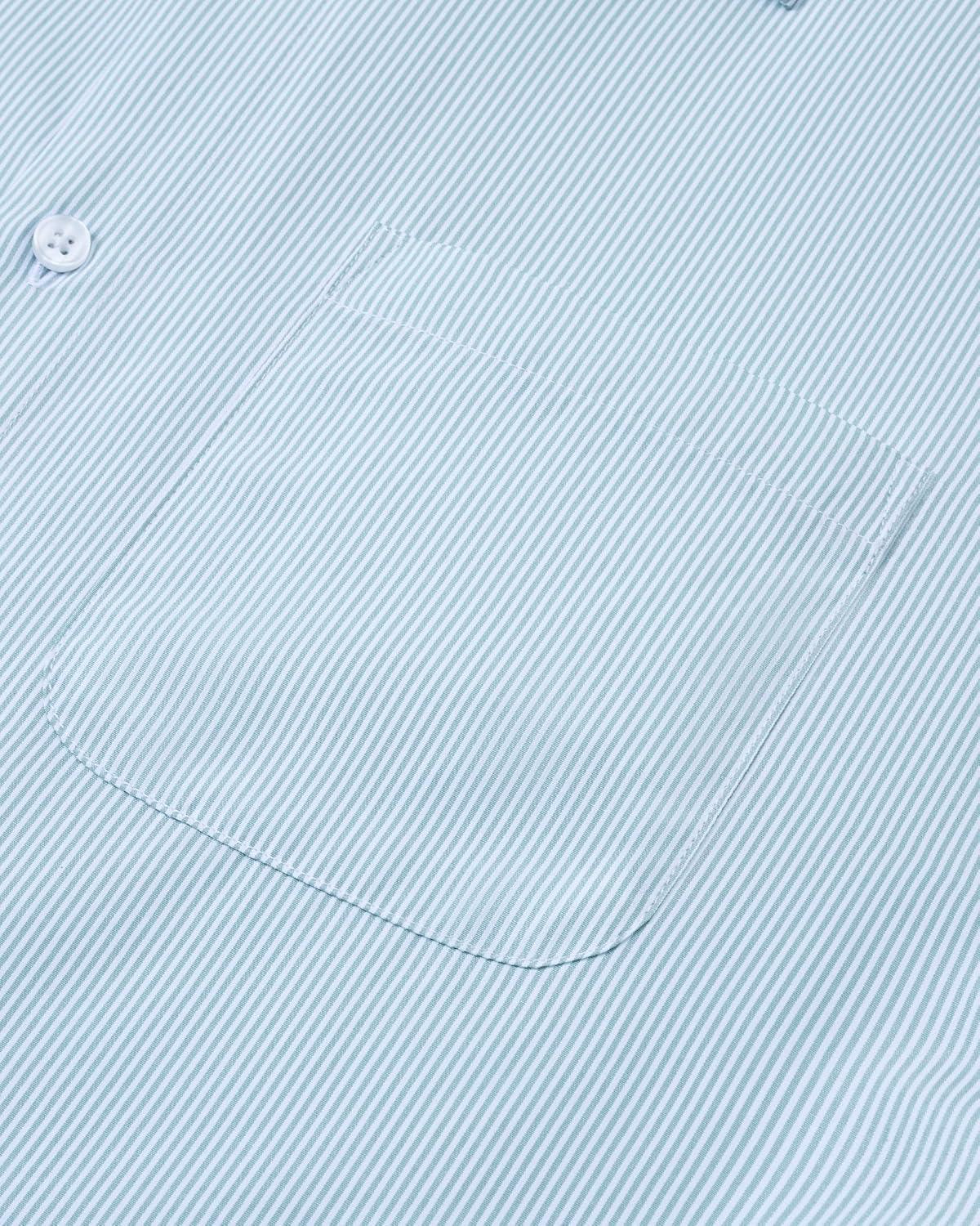 imageAlimens amp Gentle Mens Stripe Dress Shirts Transitional Weather Long Sleeve Casual Button Down Business Shirt Poplin TopLight Blue
