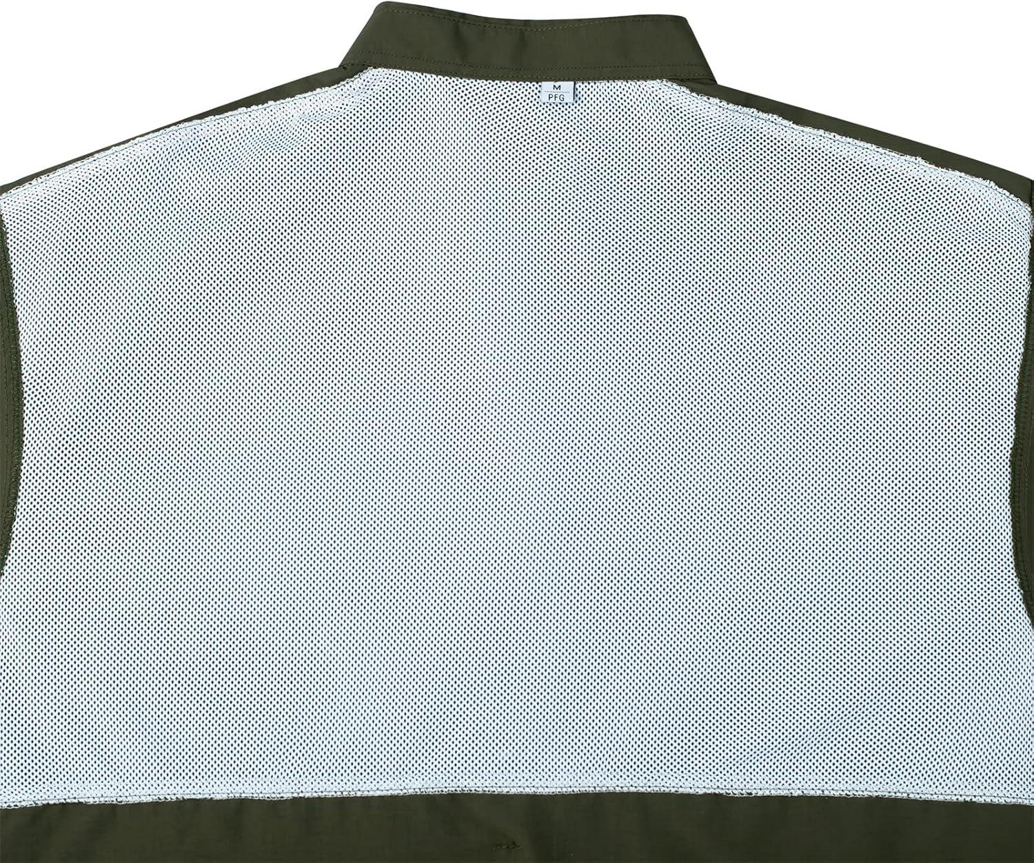 imageAlimens amp Gentle Short Sleeve Fishing Shirt Wicking Fabric Sun Protection Casual Button Down ShirtsArmy Green