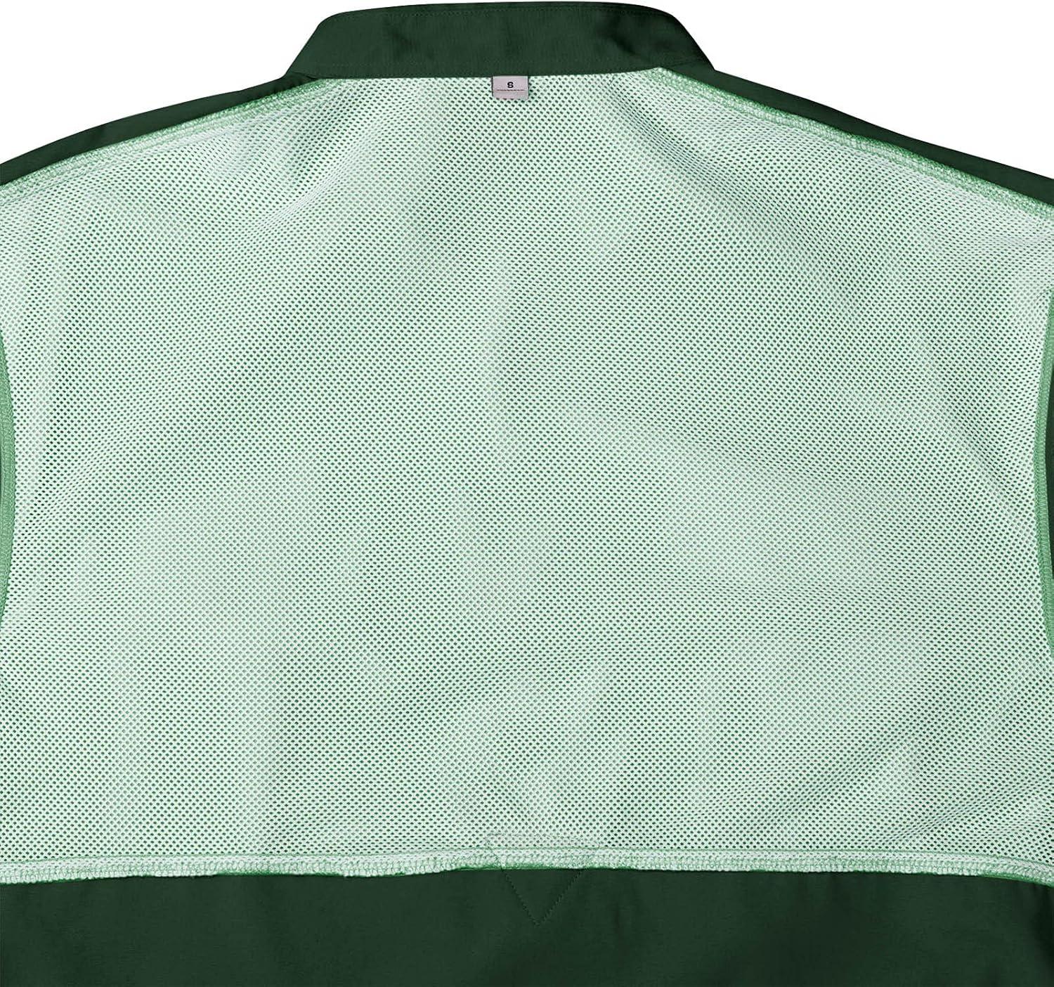 imageAlimens amp Gentle Short Sleeve Fishing Shirt Wicking Fabric Sun Protection Casual Button Down ShirtsDark Green