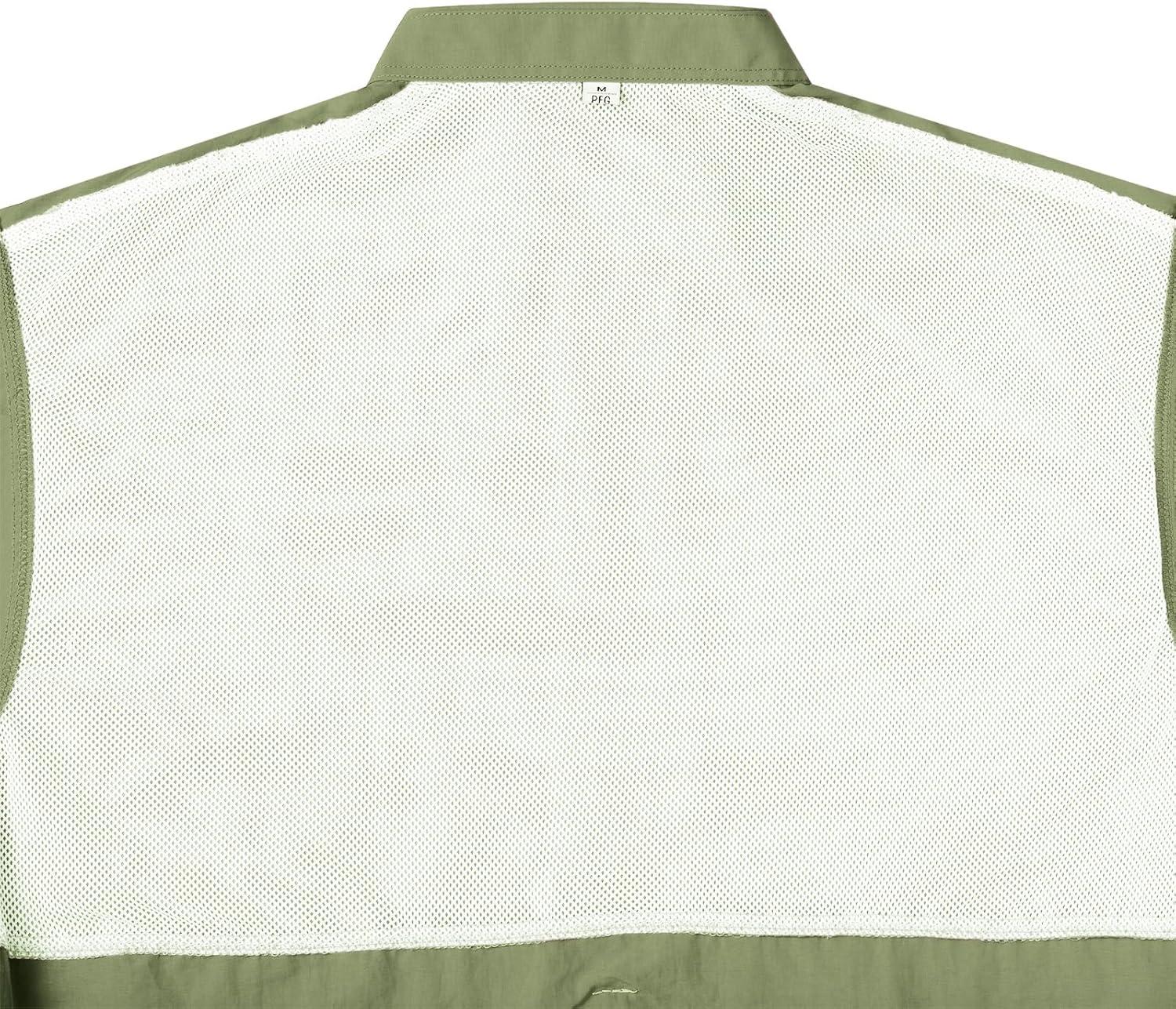 imageAlimens amp Gentle Short Sleeve Fishing Shirt Wicking Fabric Sun Protection Casual Button Down ShirtsGrass Green