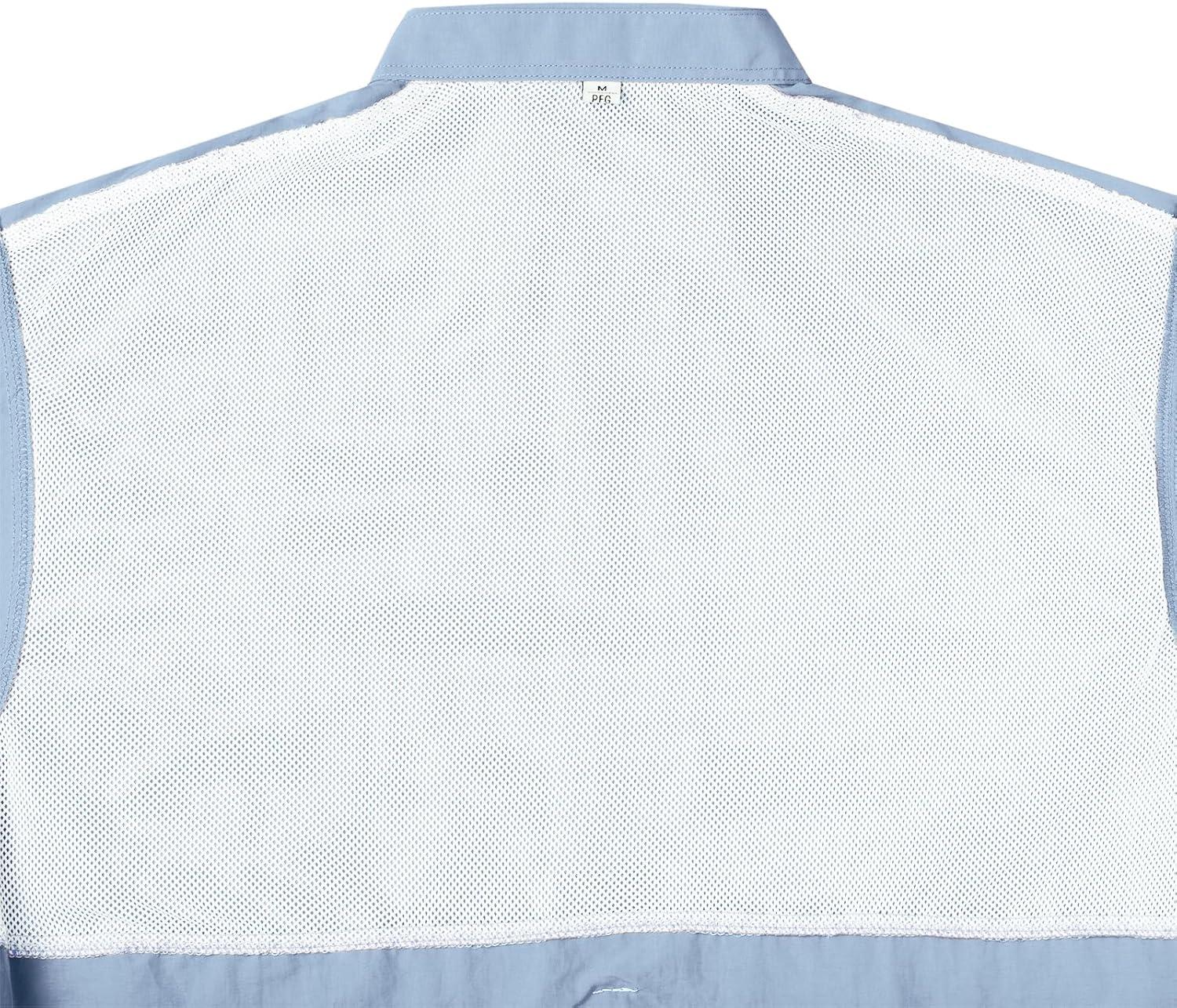 imageAlimens amp Gentle Short Sleeve Fishing Shirt Wicking Fabric Sun Protection Casual Button Down ShirtsGrayish Blue