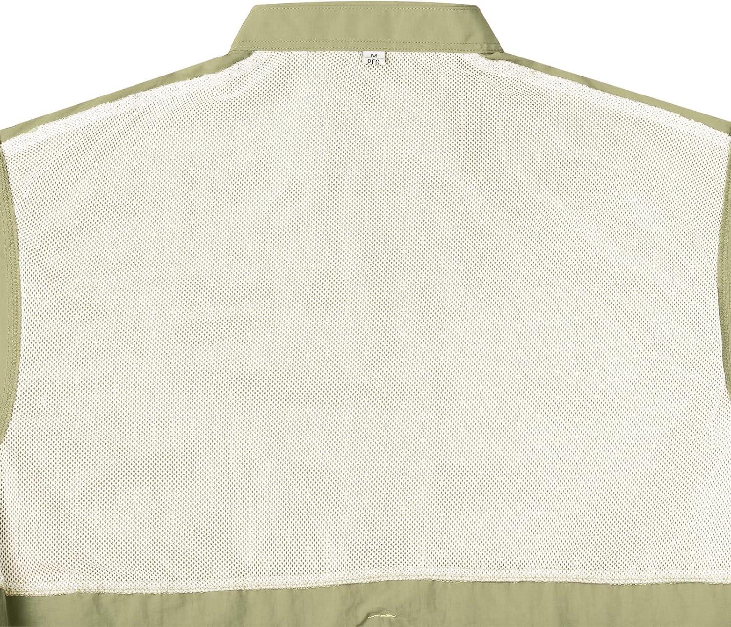 imageAlimens amp Gentle Short Sleeve Fishing Shirt Wicking Fabric Sun Protection Casual Button Down ShirtsKhaki Yellow