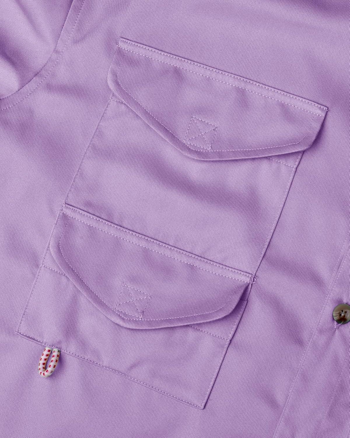 imageAlimens amp Gentle Short Sleeve Fishing Shirt Wicking Fabric Sun Protection Casual Button Down ShirtsLilac Purple