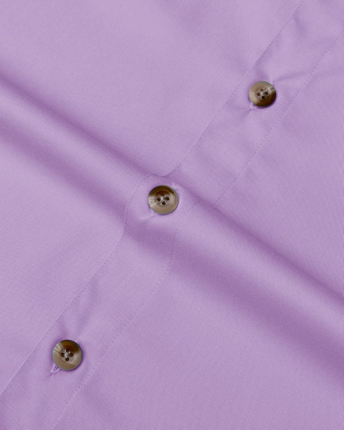 imageAlimens amp Gentle Short Sleeve Fishing Shirt Wicking Fabric Sun Protection Casual Button Down ShirtsLilac Purple