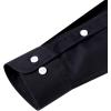 Alimens & Gentle Boys Long Sleeve Solid Button Down Oxford Shirt Collared Cotton Top with Chest Pocket(Black)