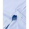 Alimens & Gentle Boys Long Sleeve Solid Button Down Oxford Shirt Collared Cotton Top with Chest Pocket(Light Blue)