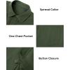 Alimens & Gentle Linen Shirts for Men Long Sleeve Casual Cotton Button Down Shirts Summer Beach Wedding Tops with Pocket(Green)