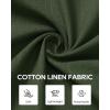 Alimens & Gentle Linen Shirts for Men Long Sleeve Casual Cotton Button Down Shirts Summer Beach Wedding Tops with Pocket(Green)