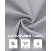 Alimens & Gentle Linen Shirts for Men Long Sleeve Casual Cotton Button Down Shirts Summer Beach Wedding Tops with Pocket(Grey)