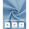 Alimens & Gentle Linen Shirts for Men Long Sleeve Casual Cotton Button Down Shirts Summer Beach Wedding Tops with Pocket(Grey Blue)