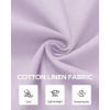 Alimens & Gentle Linen Shirts for Men Long Sleeve Casual Cotton Button Down Shirts Summer Beach Wedding Tops with Pocket(Lavender)