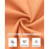Alimens & Gentle Linen Shirts for Men Long Sleeve Casual Cotton Button Down Shirts Summer Beach Wedding Tops with Pocket(Orange)