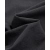 Alimens & Gentle Men’s Cotton Linen Shirts Long Sleeve Button Down Shirt Band Collar Beach Shirts(Black)