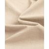 Alimens & Gentle Men’s Cotton Linen Shirts Long Sleeve Button Down Shirt Band Collar Beach Shirts(Camel)