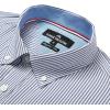 Alimens & Gentle Men’s Cotton Stripe Button Down Shirts Long Sleeve Regular Fit Dress Shirts(Blue Stripe)