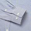 Alimens & Gentle Men’s Cotton Stripe Button Down Shirts Long Sleeve Regular Fit Dress Shirts(Blue Stripe)