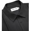 Alimens & Gentle Mens Cuban Guayabera Shirts Short Sleeve Button Down Shirts for Men Summer Beach Wedding(Black)