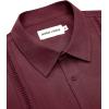 Alimens & Gentle Mens Cuban Guayabera Shirts Short Sleeve Button Down Shirts for Men Summer Beach Wedding(Burgundy)