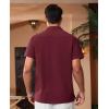 Alimens & Gentle Mens Cuban Guayabera Shirts Short Sleeve Button Down Shirts for Men Summer Beach Wedding(Burgundy)