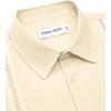 Alimens & Gentle Mens Cuban Guayabera Shirts Short Sleeve Button Down Shirts for Men Summer Beach Wedding(Champagne)