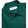 Alimens & Gentle Mens Cuban Guayabera Shirts Short Sleeve Button Down Shirts for Men Summer Beach Wedding(Dark Green)