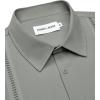 Alimens & Gentle Mens Cuban Guayabera Shirts Short Sleeve Button Down Shirts for Men Summer Beach Wedding(Grey)