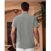 Alimens & Gentle Mens Cuban Guayabera Shirts Short Sleeve Button Down Shirts for Men Summer Beach Wedding(Grey)