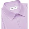 Alimens & Gentle Mens Cuban Guayabera Shirts Short Sleeve Button Down Shirts for Men Summer Beach Wedding(Light Purple)
