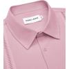 Alimens & Gentle Mens Cuban Guayabera Shirts Short Sleeve Button Down Shirts for Men Summer Beach Wedding(Pink Purple)