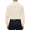 Alimens & Gentle Mens Dress Shirts 4-Way Stretch Long Sleeve Collared Casual Solid Wedding Dating Button Down Shirt(Beige)