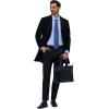 Alimens & Gentle Mens Dress Shirts 4-Way Stretch Long Sleeve Collared Casual Solid Wedding Dating Button Down Shirt(Blue)