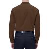 Alimens & Gentle Mens Dress Shirts 4-Way Stretch Long Sleeve Collared Casual Solid Wedding Dating Button Down Shirt(Brown)