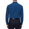 Alimens & Gentle Mens Dress Shirts 4-Way Stretch Long Sleeve Collared Casual Solid Wedding Dating Button Down Shirt(Dark Blue)