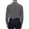Alimens & Gentle Mens Dress Shirts 4-Way Stretch Long Sleeve Collared Casual Solid Wedding Dating Button Down Shirt(Dark Grey)