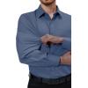 Alimens & Gentle Mens Dress Shirts 4-Way Stretch Long Sleeve Collared Casual Solid Wedding Dating Button Down Shirt(Dusty Blue)