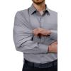 Alimens & Gentle Mens Dress Shirts 4-Way Stretch Long Sleeve Collared Casual Solid Wedding Dating Button Down Shirt(Grey)