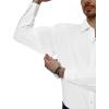 Alimens & Gentle Mens Dress Shirts 4-Way Stretch Long Sleeve Collared Casual Solid Wedding Dating Button Down Shirt(Ivory)