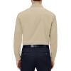 Alimens & Gentle Mens Dress Shirts 4-Way Stretch Long Sleeve Collared Casual Solid Wedding Dating Button Down Shirt(Khaki)