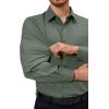 Alimens & Gentle Mens Dress Shirts 4-Way Stretch Long Sleeve Collared Casual Solid Wedding Dating Button Down Shirt(Light Green)