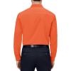 Alimens & Gentle Mens Dress Shirts 4-Way Stretch Long Sleeve Collared Casual Solid Wedding Dating Button Down Shirt(Orange)