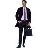 Alimens & Gentle Mens Dress Shirts 4-Way Stretch Long Sleeve Collared Casual Solid Wedding Dating Button Down Shirt(Pink)