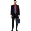 Alimens & Gentle Mens Dress Shirts 4-Way Stretch Long Sleeve Collared Casual Solid Wedding Dating Button Down Shirt(Red)