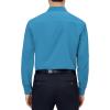 Alimens & Gentle Mens Dress Shirts 4-Way Stretch Long Sleeve Collared Casual Solid Wedding Dating Button Down Shirt(Teal)