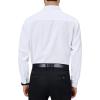 Alimens & Gentle Mens Dress Shirts 4-Way Stretch Long Sleeve Collared Casual Solid Wedding Dating Button Down Shirt(White)