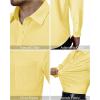 Alimens & Gentle Mens Dress Shirts 4-Way Stretch Long Sleeve Collared Casual Solid Wedding Dating Button Down Shirt(Yellow)