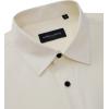 Alimens & Gentle Mens Dress Shirts Long Sleeve 4 Way Stretch Solid Collared Button Down Shirt Regular Fit Formal Business(Beige)