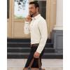 Alimens & Gentle Mens Dress Shirts Long Sleeve 4 Way Stretch Solid Collared Button Down Shirt Regular Fit Formal Business(Beige)